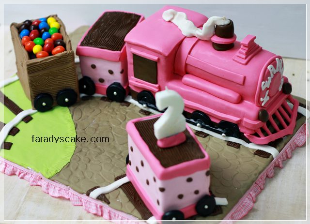 Pink Train Cake