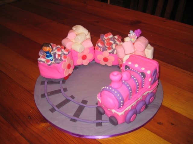 Pink Train Cake