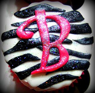 Pink Zebra Print Cupcake Toppers