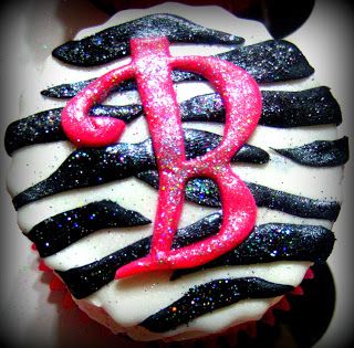 Pink Zebra Print Cupcake Toppers Pink Zebra Print Cupcake Toppers