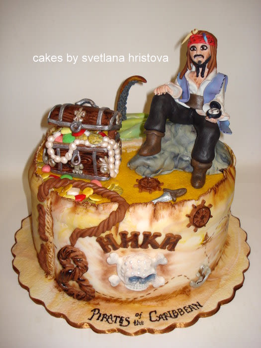 Pirates of the Caribbean Jack Sparrow Cake