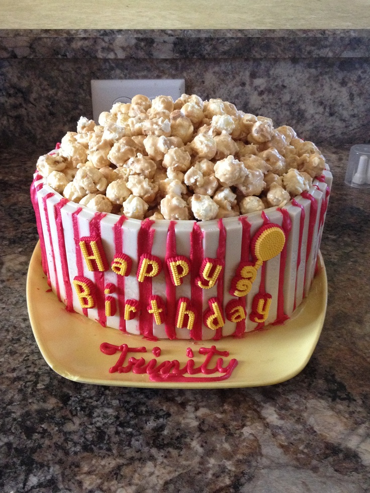 Popcorn with Cake On Top