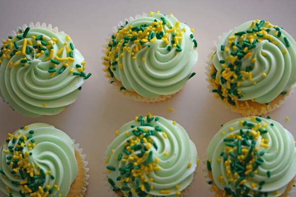 Pretty Green Cupcakes