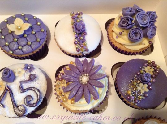 Purple and Gold Cupcakes