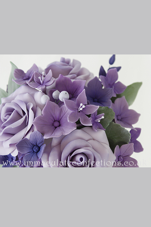 Purple and Sage Wedding Cake