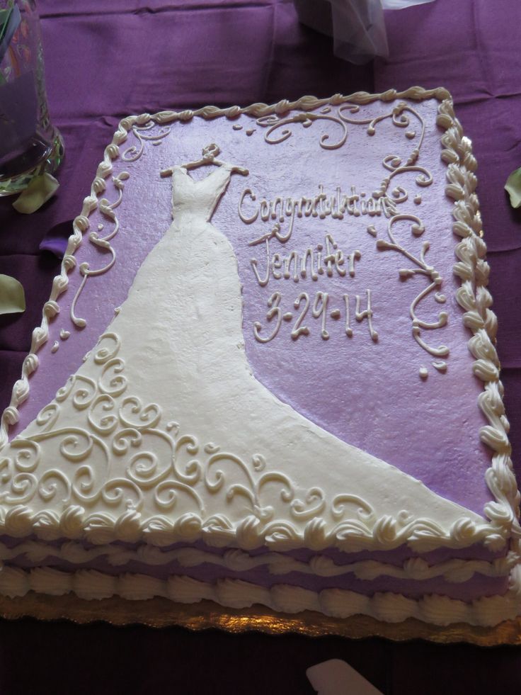 Purple Bridal Shower Cake