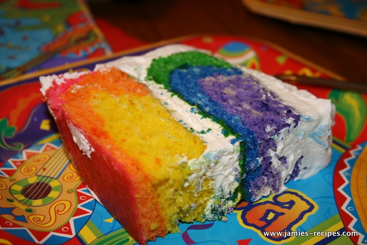 Rainbow Cake Recipe with Sprite