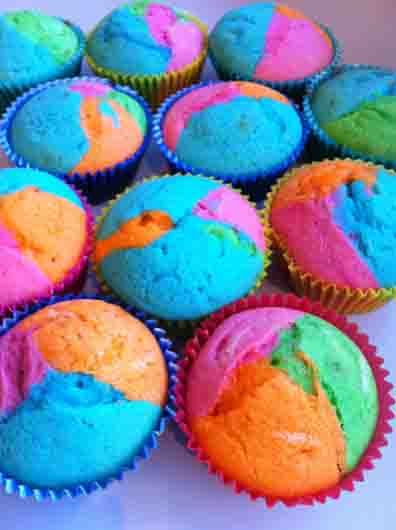 Rainbow Cupcakes