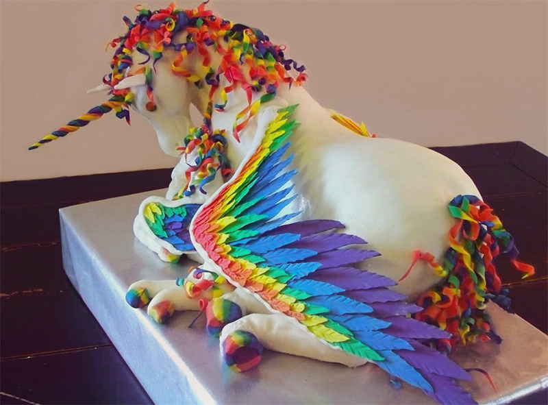 Rainbow Unicorn Cake