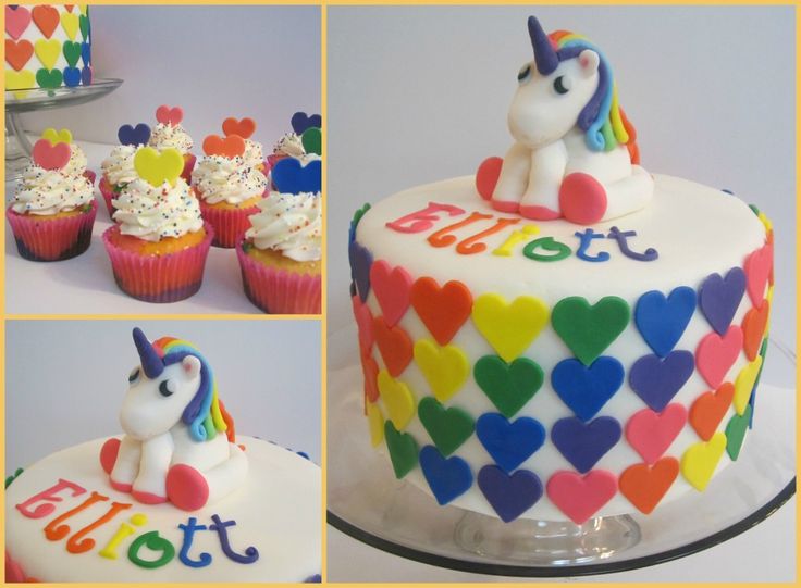 Rainbow Unicorn Cake