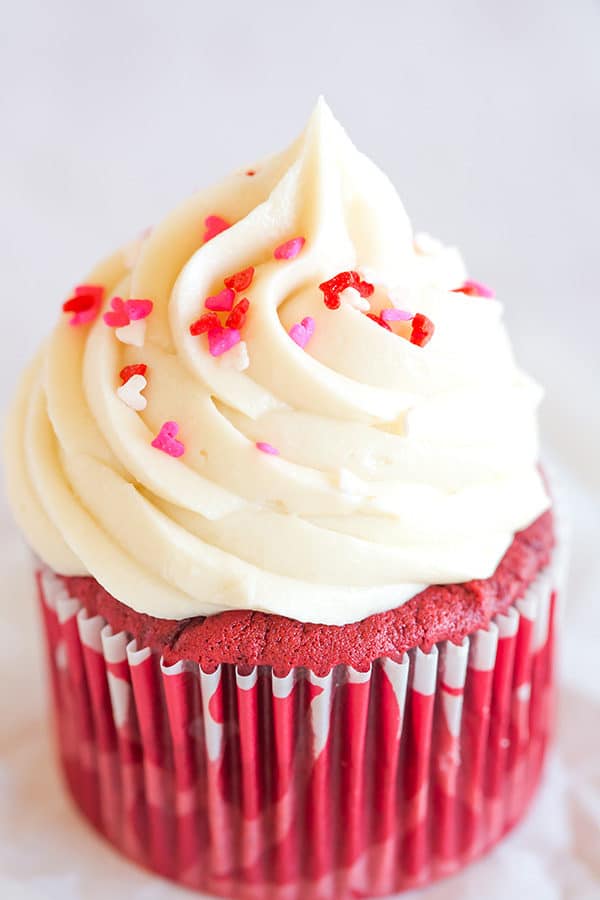 Red Velvet Cupcakes with Cream Cheese Frosting