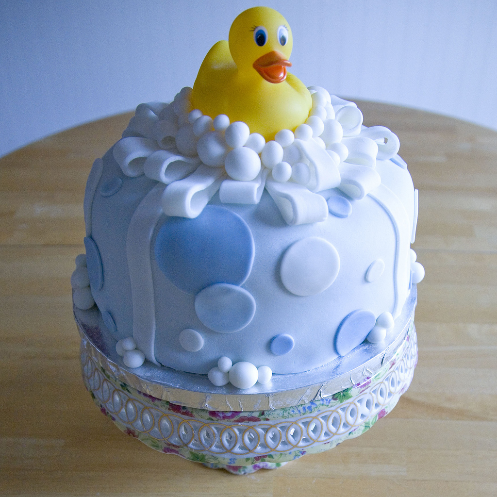 Rubber Ducky Baby Shower Cakes for Boys