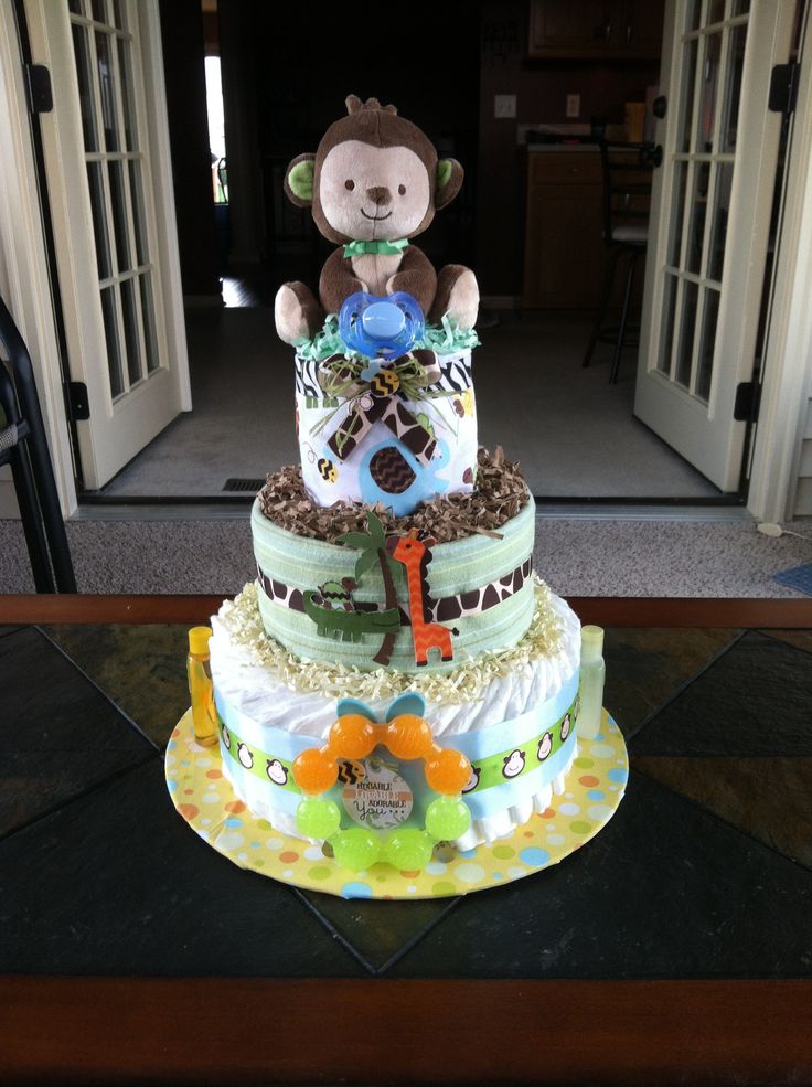 Safari Diaper Cake Boy Safari Diaper Cake Boy
