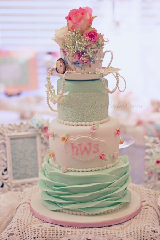 Shabby Chic Baby Shower Cake Shabby Chic Baby Shower Cake