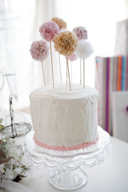 Shabby Chic Baby Shower Cake