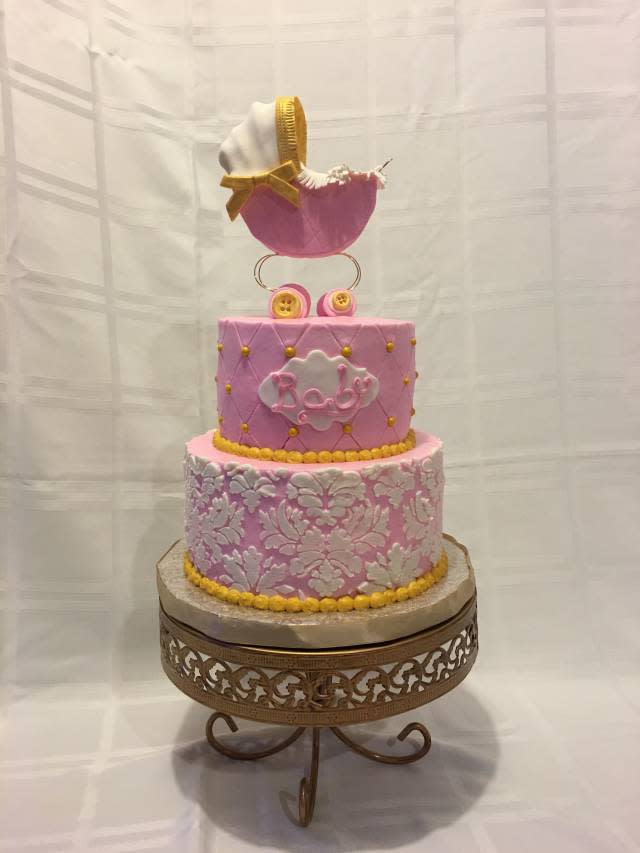 Shabby Chic Baby Shower Cake