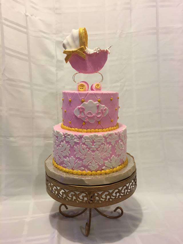 Shabby Chic Baby Shower Cake Shabby Chic Baby Shower Cake