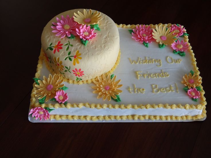 Sheet Cakes with Gerber Daisies Sheet Cakes with Gerber Daisies