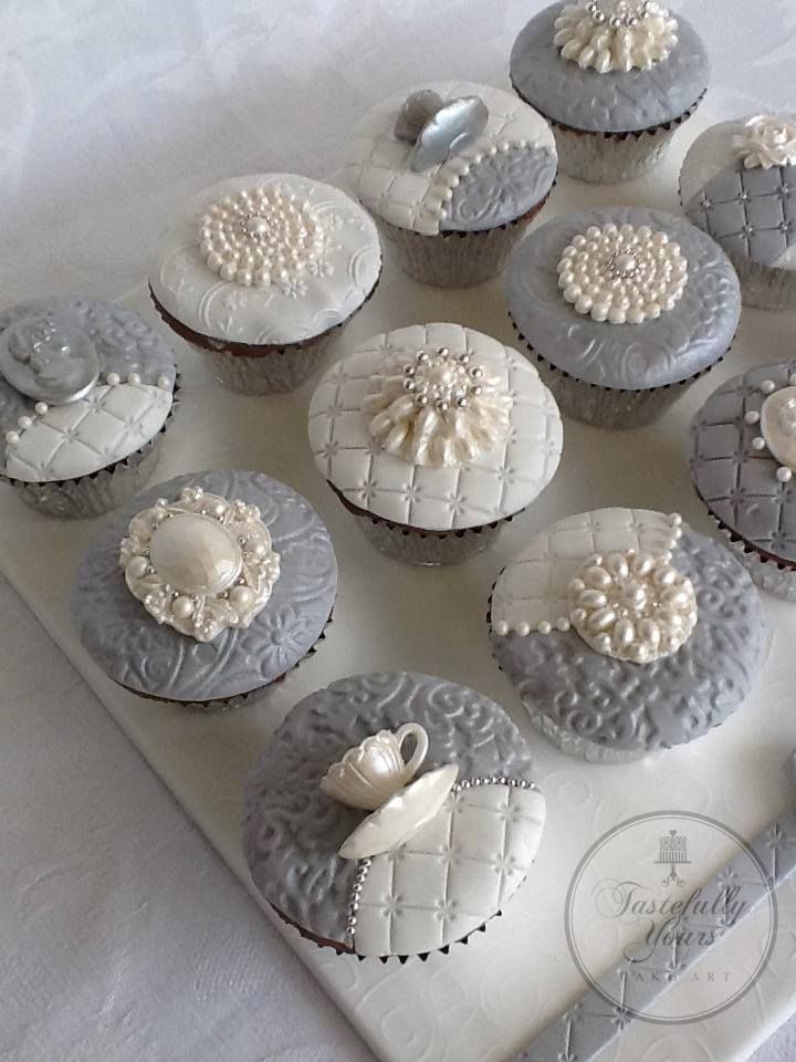 Silver and White Cupcake Ideas