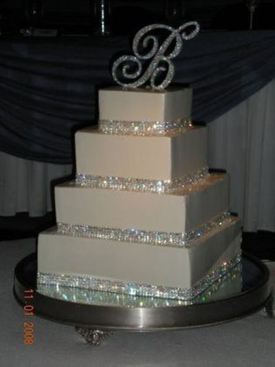 Silver Bling Wedding Cake Silver Bling Wedding Cake
