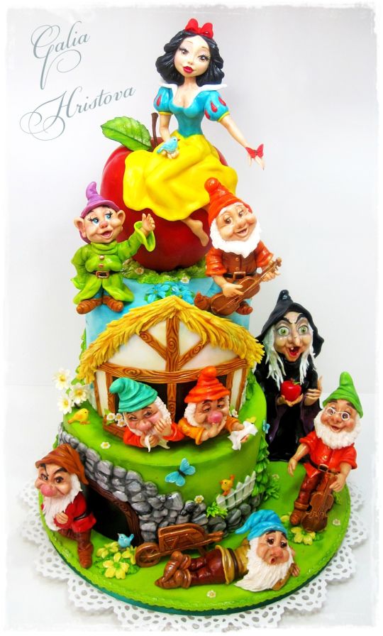 Snow White and Seven Dwarfs Cake Snow White and Seven Dwarfs Cake
