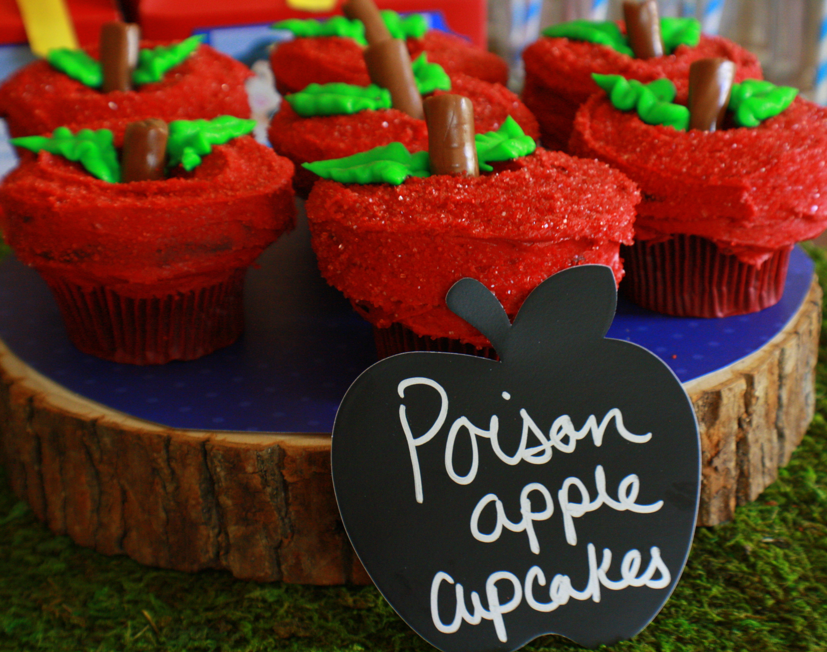 Snow White Poison Apple Cupcakes