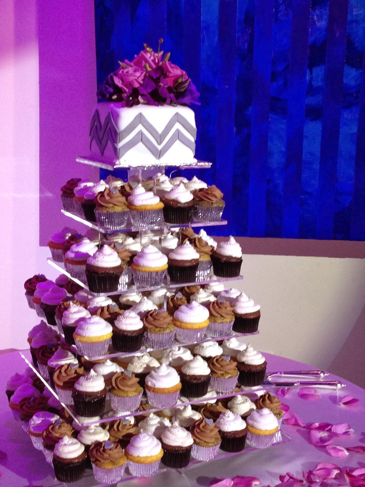 Square Wedding Cupcake Tower