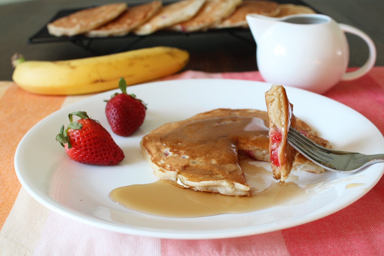 Strawberry and Banana Pancakes