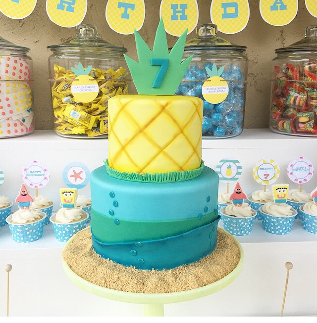 Summer Birthday Cake Pineapple