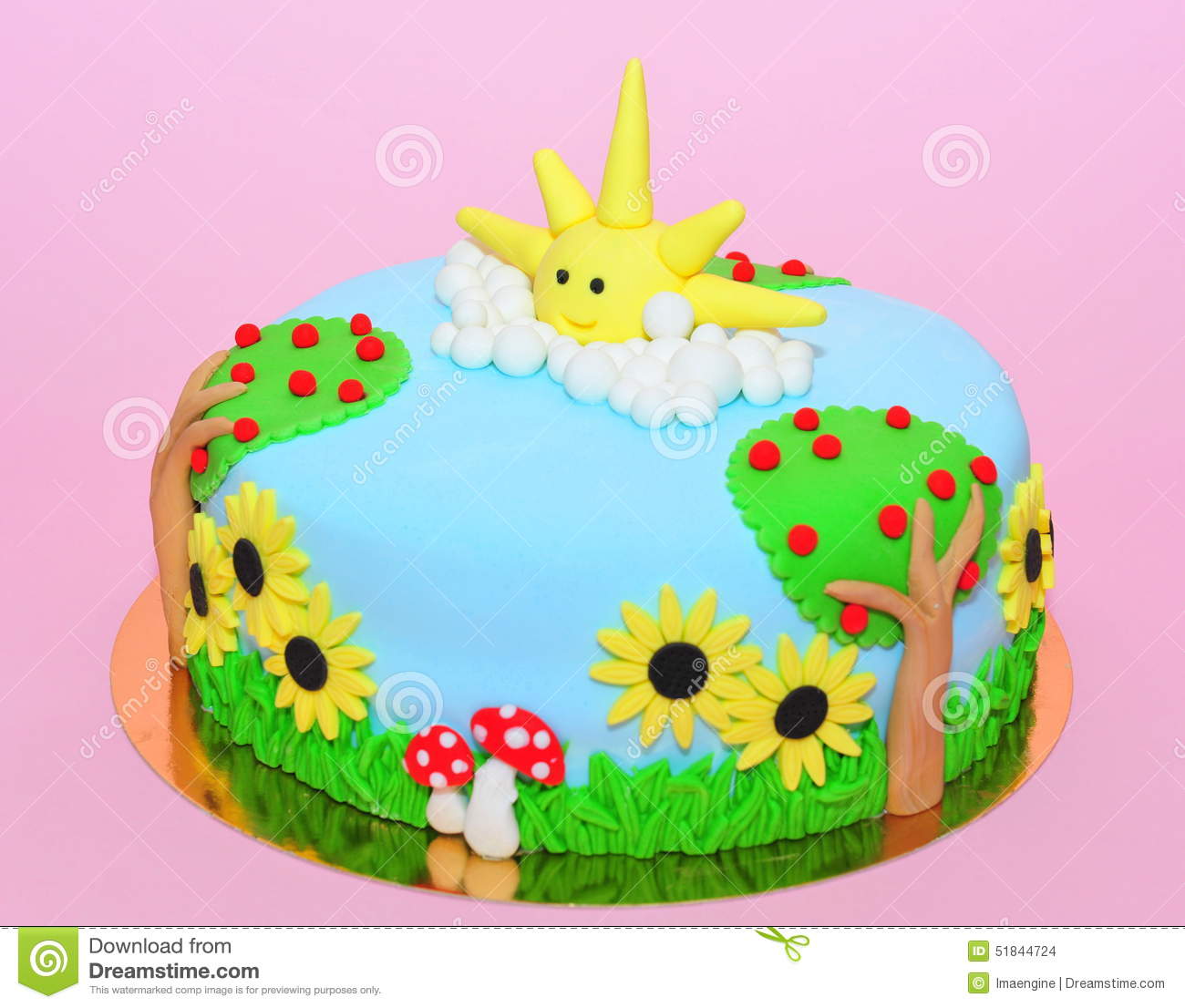 Summer Theme Birthday Cake