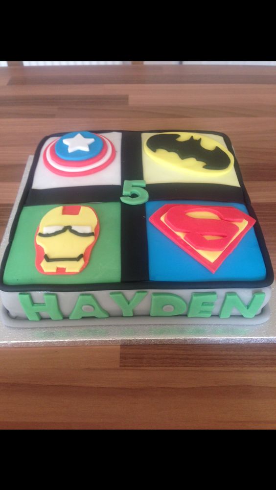 Super Hero Birthday Cake