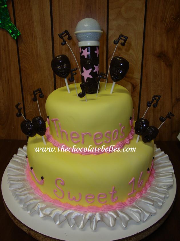 Sweet 16 Fondant Birthday Cake