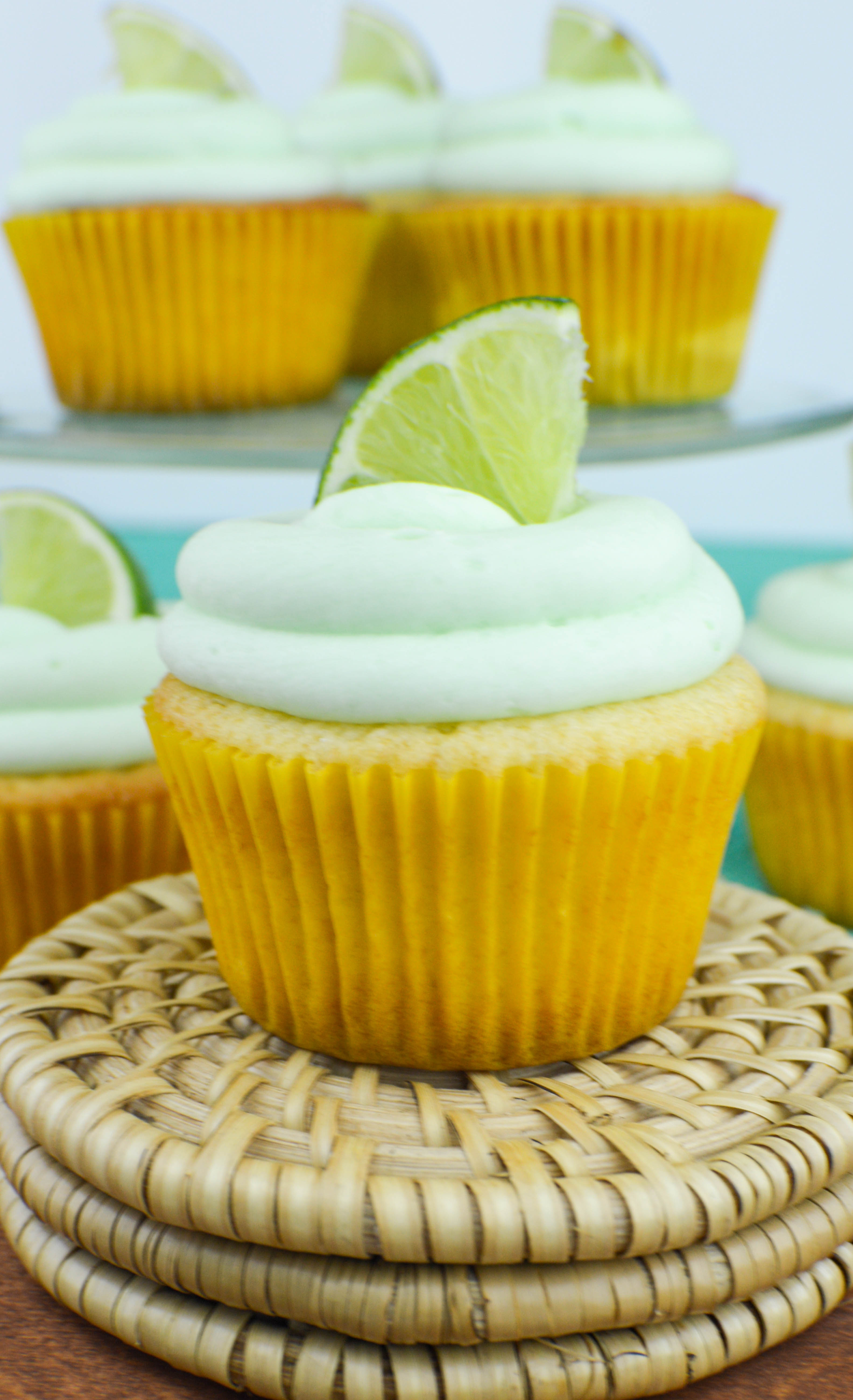 Tequila Lime Margarita Cupcakes with Frosting