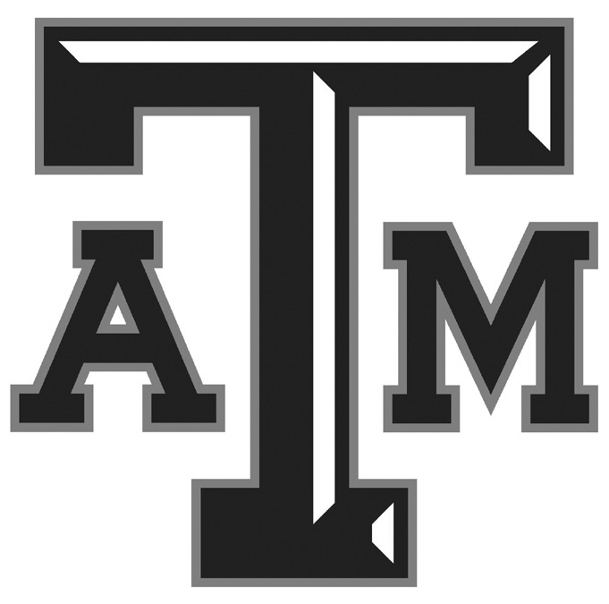 Texas A&M Logo Black and White