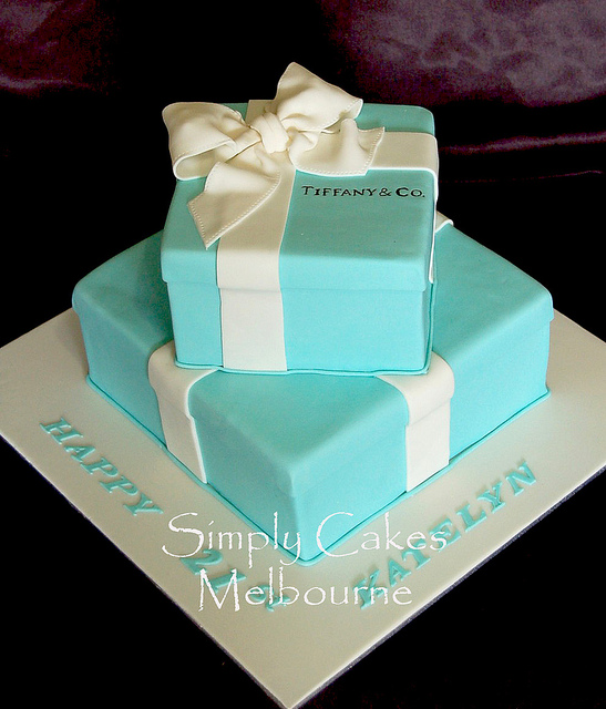 Tiffany Box Birthday Cake Tier