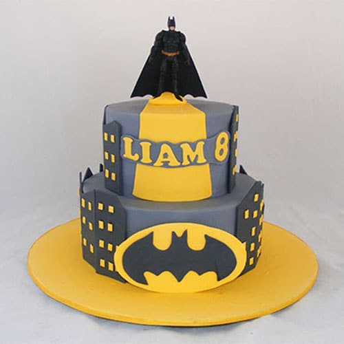 Two Tier Batman Cake Two Tier Batman Cake