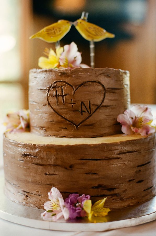 Two Tier Chocolate Wedding Cake