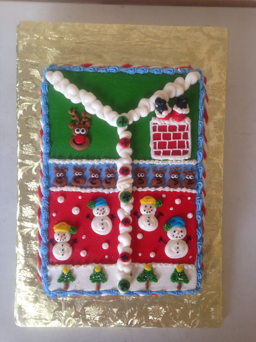 Ugly Christmas Sweater Cake