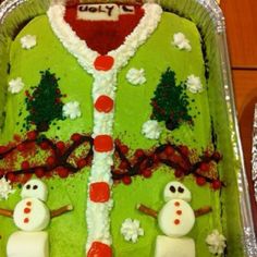 Ugly Christmas Sweater Cake