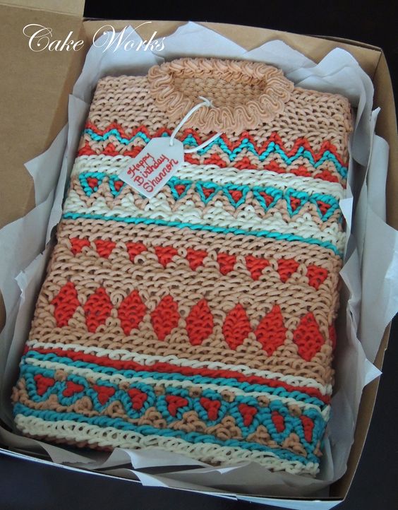 Ugly Sweater Birthday Cake