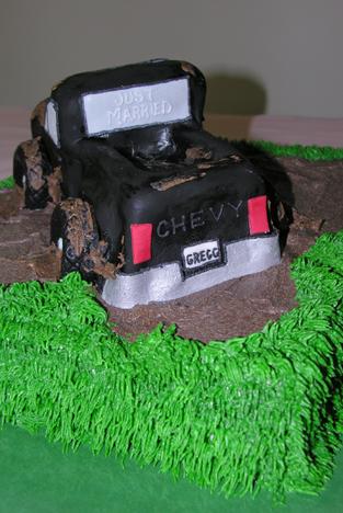 Wedding Cake with Mud Truck