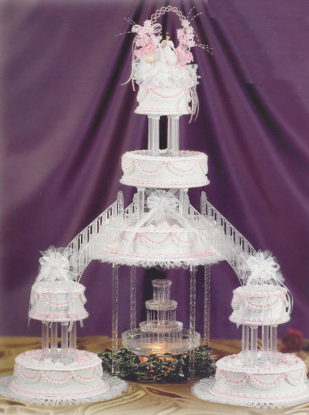 Wedding Cakes with Fountains and Bridges