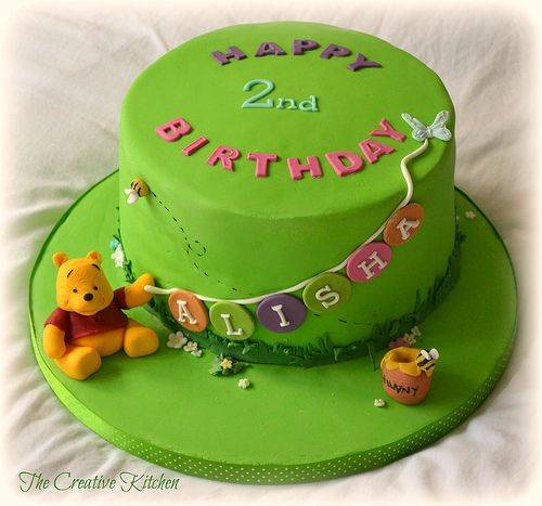 Winnie the Pooh with Birthday Cake