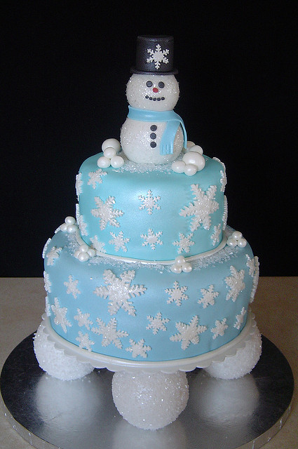 Winter Themed Birthday Cake