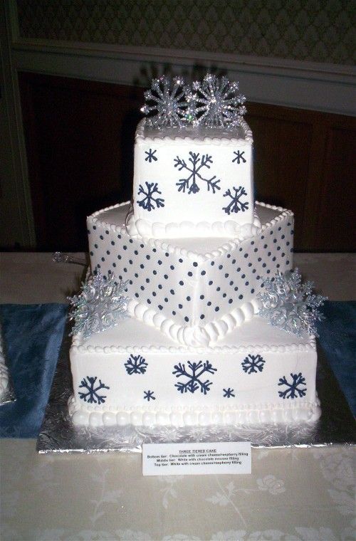 Winter Wonderland Wedding Cake