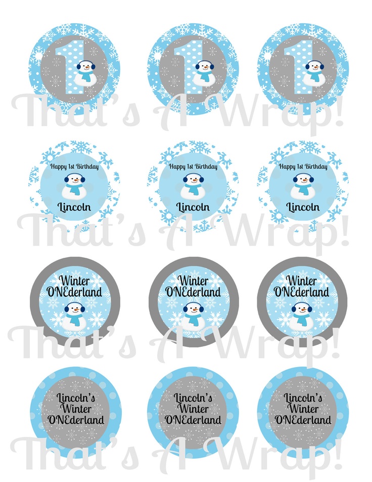 1st Birthday Boy Cupcake Toppers Printable