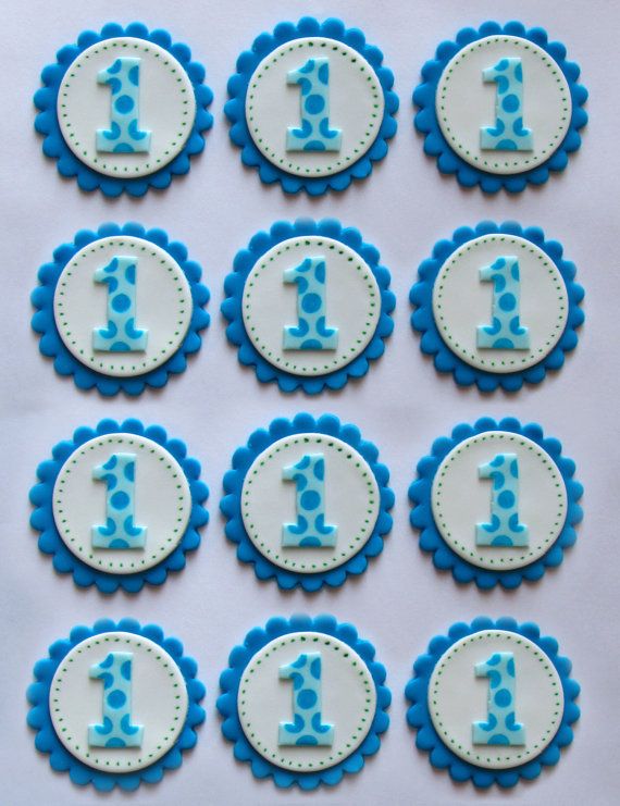1st Birthday Cupcake Toppers