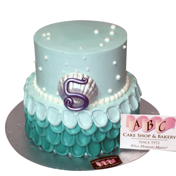 2 Tier Blue Birthday Cake