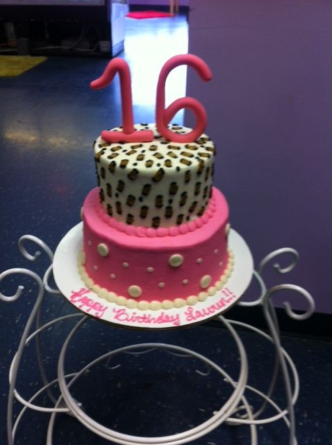 2 Tier Sweet 16 Birthday Cakes