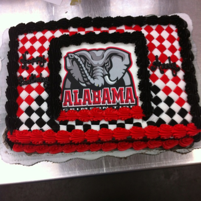 Alabama Crimson Tide Birthday Cake